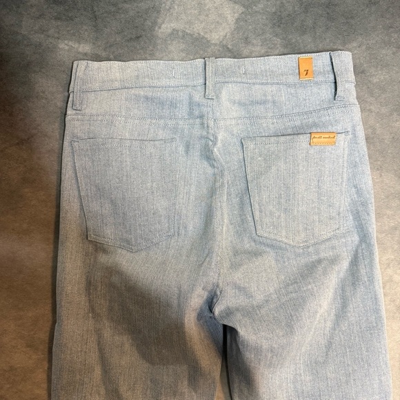 7 For All Mankind Women’s Jeans Sz 30 (Fits 28x29) Distressed Blue Italy - Picture 14 of 16